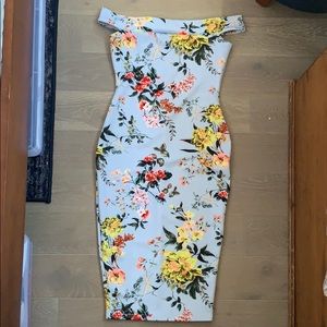 Body-con floral dress